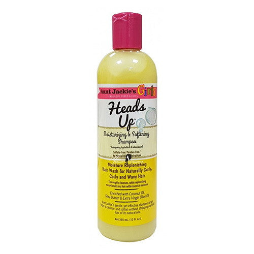 Aunt Jackies Girls Heads Up Moisturizing and Softening Hair Shampoo, 12 Oz